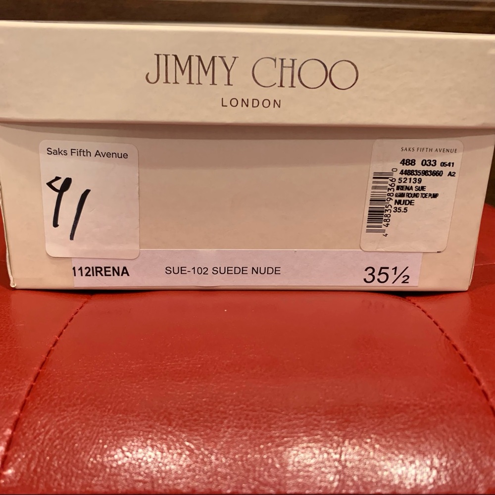 SOLD. JIMMY CHOO Irena suede 65mm round toe pump. - Picture 6 of 8